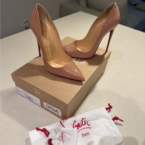 Christian Louboutin Nude Patent Leather Pumps